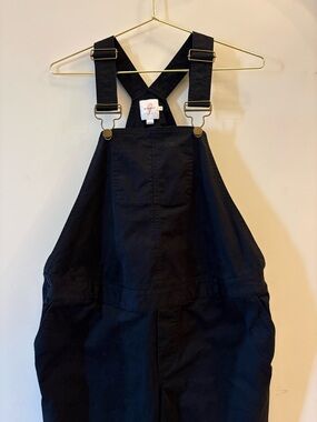 Hatch Black Overalls with Brass Hardware